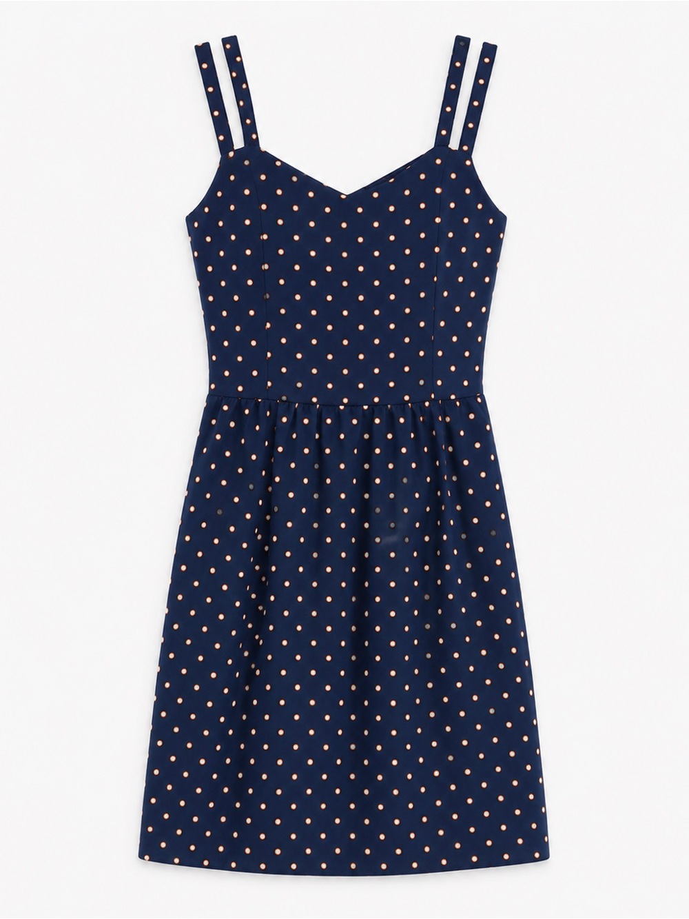 Audrey 3+1 Strappy Polka Dot Dress, Size Small